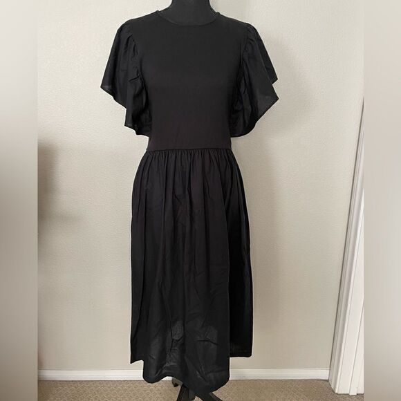 NWT Zara Ruffled Sleeve Dress - Picture 1 of 9